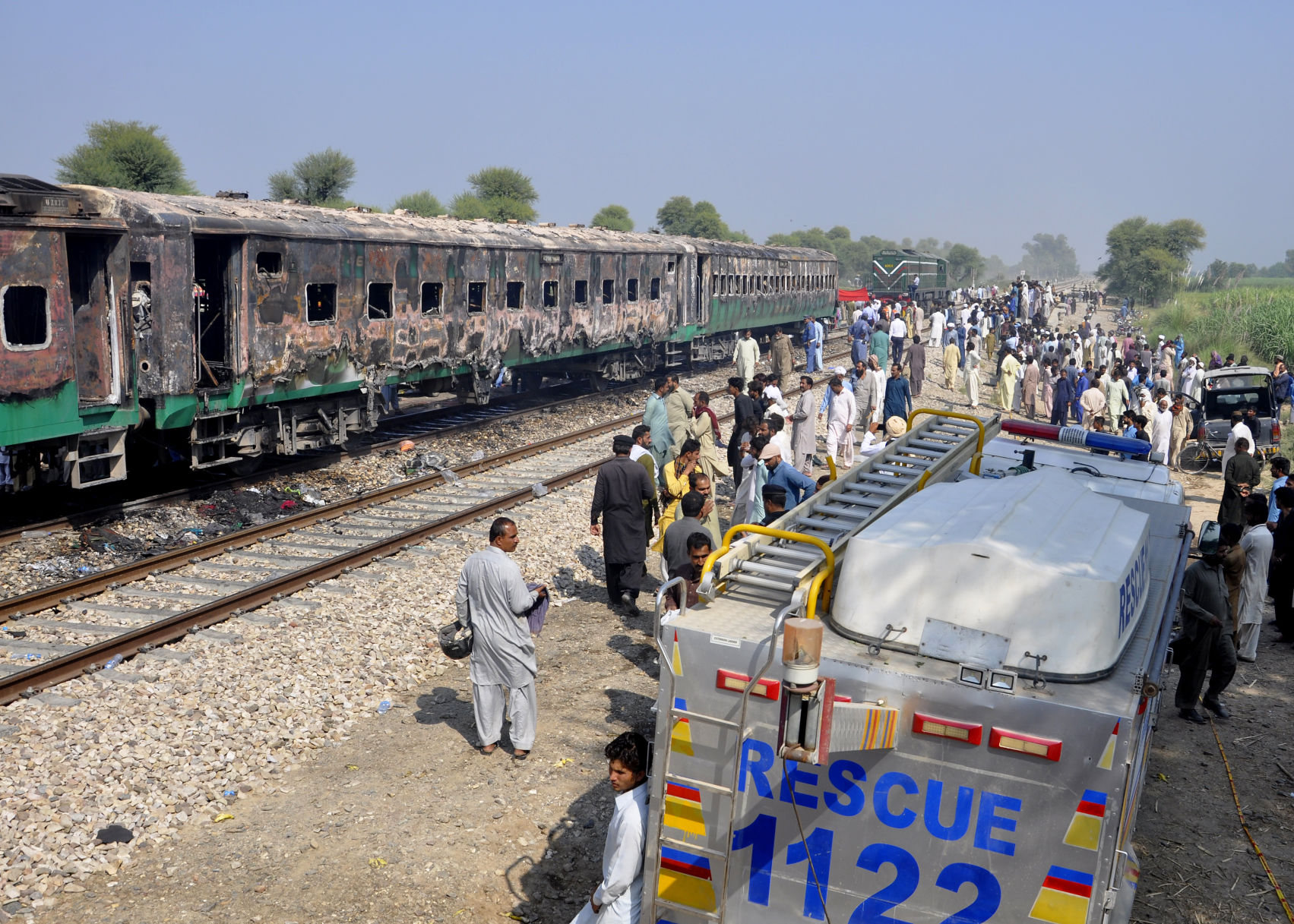Pakstan Train Fire